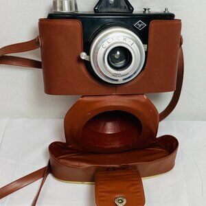 VNTG Agfa CLICK-1 Camera w/Original Leather Case & Strap, Germany 1959 UNTESTED
